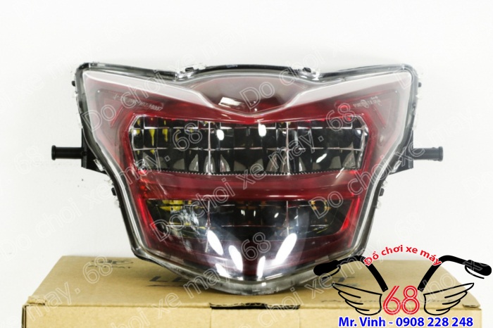 Hình ảnh: Đèn trước led 2 tầng màu đỏ độ cho Exciter giá rẻ tại shop 68 TPHCM Hình ảnh: Đèn trước led 2 tầng màu đỏ độ cho Exciter giá rẻ tại shop 68 TPHCM