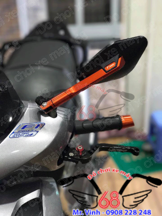 Hình ảnh: Kính chiếu hậu Rizoma Elic màu cam đen gắn cho SH cực sang giá rẻ tại shop 68 TPHCM Hình ảnh: Kính chiếu hậu Rizoma Elic màu cam đen gắn cho SH cực sang giá rẻ tại shop 68 TPHCM