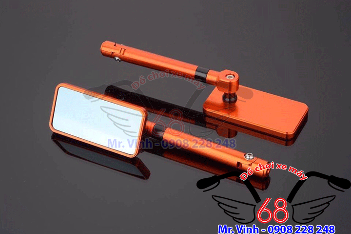 Hình ảnh: Kính chiếu hậu iphone(kính vuông) sang trọng màu cam giá rẻ tại shop 68 TPHCM Hình ảnh: Kính chiếu hậu iphone(kính vuông) sang trọng màu cam giá rẻ tại shop 68 TPHCM