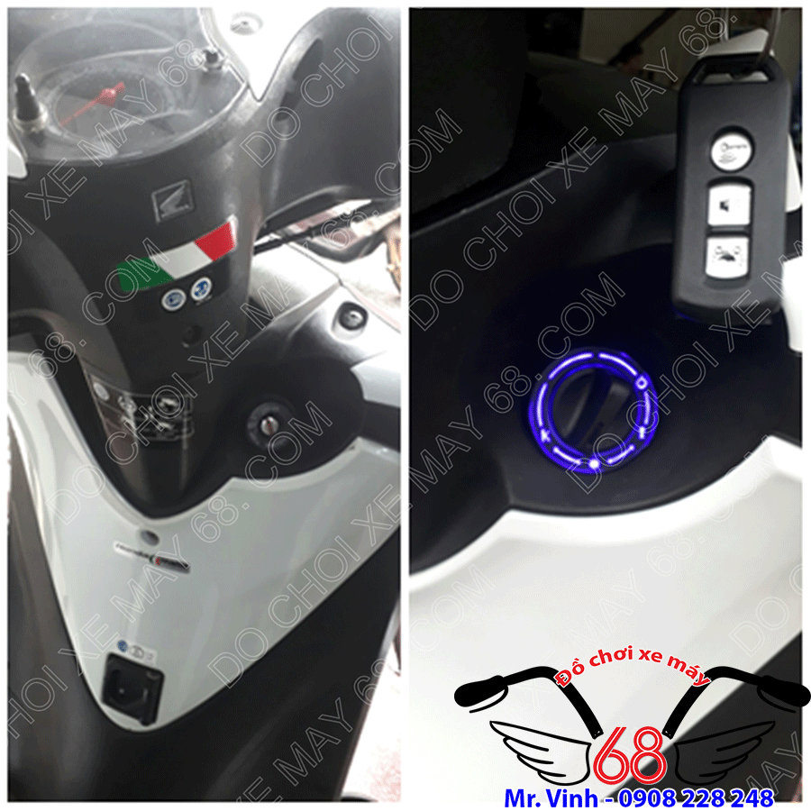 Hình ảnh: Khóa smartkey ổ tròn chống trộm chống cướp full chức năng mở yên điện trên núm cho xe SH ý tại shop 68 Hình ảnh: Khóa smartkey ổ tròn chống trộm chống cướp full chức năng mở yên điện trên núm cho xe SH ý tại shop 68