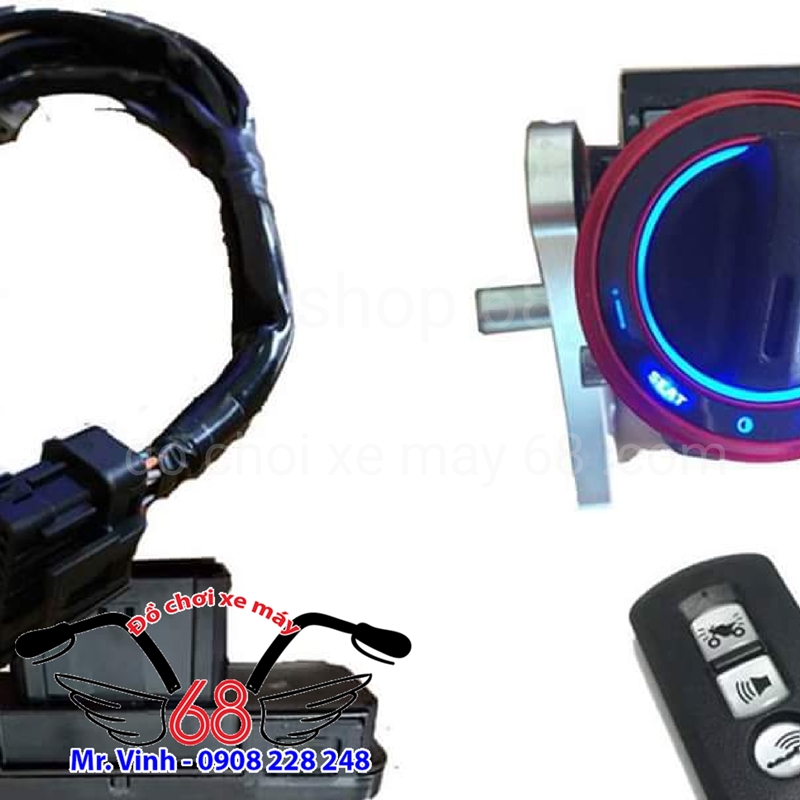 Hình ảnh: Khóa Smart key nắp tròn độ cho xe Sh Ý và Yamaha Exciter giá rẻ tại shop 68 TPHCM Q1 Hình ảnh: Khóa Smart key nắp tròn độ cho xe Sh Ý và Yamaha Exciter giá rẻ tại shop 68 TPHCM Q1