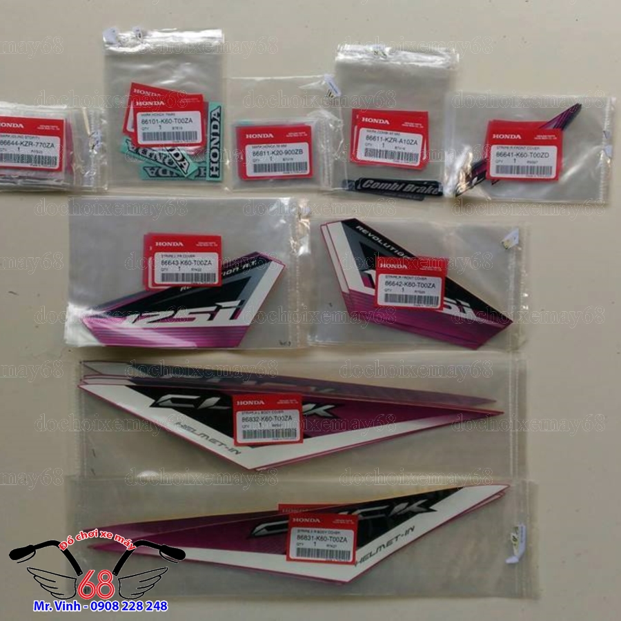Hình ảnh: Bộ tem Click Thailan màu tím giá rẻ tại shop 68 TPHCM-Q1 Hình ảnh: Bộ tem Click Thailan màu tím giá rẻ tại shop 68 TPHCM-Q1