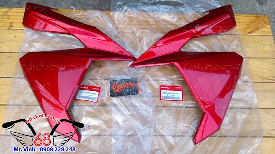 Hình ảnh: Ốp bụng trước xe Vario màu đỏ tại shop 68 Hình ảnh: Ốp bụng trước xe Vario màu đỏ tại shop 68