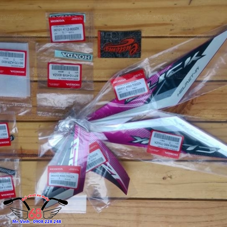 Hình ảnh: Tem chính hãng ThaiLan xe Click 125 màu tím tại shop 68 Q1 Hình ảnh: Tem chính hãng ThaiLan xe Click 125 màu tím tại shop 68 Q1